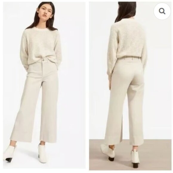Wide Leg Crop Chino $128 EVERLANE SIZE 12 Khaki, tan - Picture 10 of 10